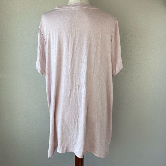 NWOT Calvin Klein Performance Pink V-Neck T-Shirt Size 2X - Picture 5 of 7